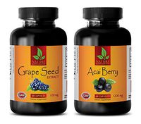 antiaging Capsules - ACAI Berry - Grape Seed Extract - Grape Seed Extract Capsules - (2 Bottles Combo)