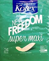 Vintage Kotex FREEDOM Super Maxi Pads. Heavy Protection. 24 Individually Wrapped Pads