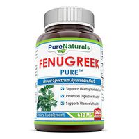 Pure Naturals Fenugreek Seed Supplement, 610 Mg (360 Capsules) - *Supports Healthy Metabolism & Women's Health* Promotes Digestive Health*