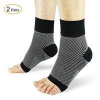 HONSOX Plantar Fasciitis Socks with Arch Support(2 Pairs) - Ankle Brace Compression Foot Support Sleeve for Pain Relief, Eases Swelling, Heel Spurs, Achilles Tendonitis, Running, Nurses, Maternity