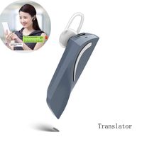 Smart Language Translator Device, Electronic Translator Portable Bluetooth Multi-Language Translation,28 Languages Wireless Translator Headset for Learning Travelling Shopping Business Meeting (Blue)