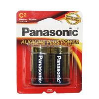 2 Pack Panasonic Alkiline Plus Batteries C, Case of 12