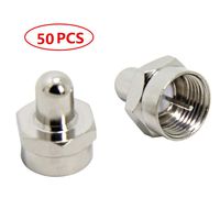 F Terminator, Coax Terminator Caps, 50-Pack, RFAdapter, 75 Ohm Terminator for Ports on Splitter, AMP, Coaxial Cable, TV Antenna, Wall Plates