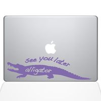 The Decal Guru See You Later Alligator MacBook Decal Vinyl Sticker - 13" MacBook Air - Lavender (1165-MAC-13A-LAV)