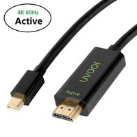 Active Mini DisplayPort to HDMI 2.0 Adapter Cable 6 Feet, UVOOI Mini DP to HDMI Active Cable Supporting Eyefinity Technology & 4K@60Hz, 1440P@144Hz Resolution-A2