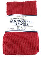 Karen Rhodes 3 piece Microfiber Multipurpose Towel (Red)