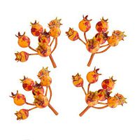Riverbyland 2" Gift Wrapping Berry Picks Orange 12 PCS