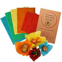 (6 Pack) Beeswax WRAP - (2 Small, 2 Medium, 2 Large) - Organic, Sustainable & Washable Plastic Free & Biodegradable