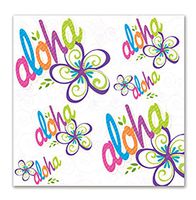 4 Packs Hawaiian Cocktail Beverage Paper Party Napkins Bold Aloha