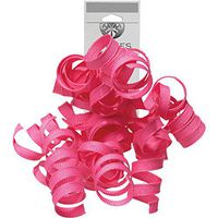 JAM PAPER Grosgrain Curly Gift Bows - Magenta - 120/Pack
