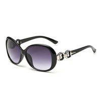 Tpingfe Fashion Women Men Double Ring Decoration Shades Sunglasses Integrated UV Glasses (A)