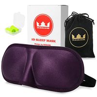 Eye Sleep Mask - REROM 3D Sleep Mask for A Full Night Sleep Lightweight & Comfortable Super Soft Large Adjustable 3D Contoured Eye Masks for Sleeping (Purple)