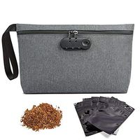 TARFEPA Smell Proof Bag with Combination Lock -12x7 Inch Odor Proof Stash Case Medicine Lock Box Women Men Weed Accessories Travel Storage Case Container for Herbs, Pipes and Smelly Products