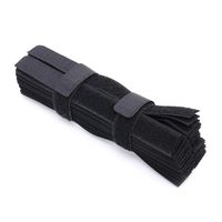 Zerone Cable Rope Wire Straps Fastening Ties Holders Multi-color Cord Organizers 0.79 × 7.08 Inch Pink Red Blue Black Yellow 50 Pcs(Black)