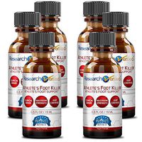Research Verified Athlete's Foot Killer - 6 Bottles - Top Athlete's Foot Relief - 25% Undecylenic Acid and Tea Tree Oil. Reduce Infection Duration, Frequency and Severity. 100% Money Back Guarantee!