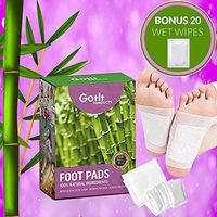 Pack of 20 Bamboo Foot Patches | Bamboo Vinegar Foot Pads | All Natural & Premium Ingredients for Relief & Results | Apply, Sleep & Feel Better | No Stress Packaging | Improve Your Sleep Overnight