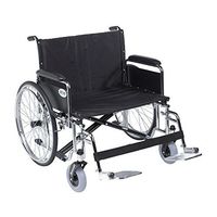 Drive Medical STD28ECDFA-SF Sentra Ec Heavy Duty Extra-Extra-Wide Wheelchair, Black