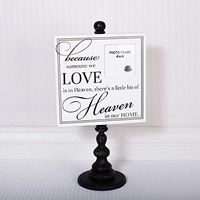 10.25" X 19" X 5.75 Wood Photo Frame On Spindle (Because Someone We Love Is.) White/Black – 18768