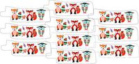 Nasogastric or Oxygen Tube precut Adhesive Tape Owl & Fox Theme x 10 Pack. (Mix of Left & Right Side)