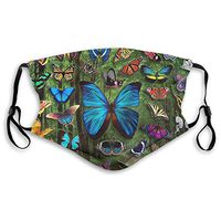 Fillter Cloth for Men Butterfly Rainbow Warm Windproof Cloth Anti Dust Ear Loops for Traveling Double Protection