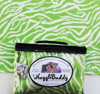 'NUGGLEBUDDY Microwavable Moist Heat & Aromatherapy Organic Rice Pack. Green & White Zebra Print Fabric with SPEARMINT EUCALYPTUS Aromatherapy. See Over 100 Additional 'NuggleBuddy Selections by Searching for NUGGLEBUDDY under "All Departments."