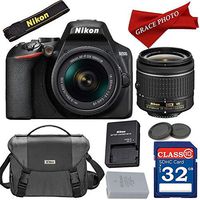 Nikon D3500 DX-Format Digital SLR w/AF-P DX NIKKOR 18-55mm f/3.5-5.6G VR Lens + Nikon Case + Accessory Bundle