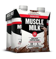 Muscle Milk Genuine Protein Shake, Chocolate, 20g Protein, 11 FL OZ, (Pack of 4)