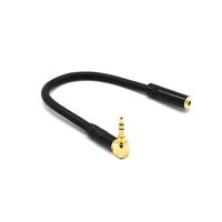 Chezaa Stereo Audio Cable,90 Degree Jack Extension Right Angled Male to Female Lead Cable for Beats Dr. Dre Studio (Black)