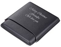 Personalized Dakota Black Leatherette 5-Cigar Case with Free Vivaldi Laser Engraving