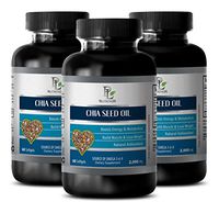 Brain Supplements for Adults - CHIA Seed Oil 2000MG - Source of Omega 3-6-9 - Weight Loss Pills for Women - 3 Bottles (180 Softgels)