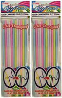 FunFlex (2pk) Color Changing Disposable Straws - Slim