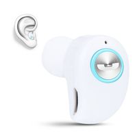 Mini Invisible Bluetooth Earbud,V4.1 Stereo Wireless Bluetooth Earphone with Built-in Mic,Sports Noise Cancelling in-Ear Headphone for iPhone Samsung and Other Android Phones (White)