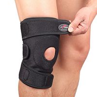 SOCKO Do not Fluff Breathable Knee Support, Non-Slip Knee Brace Sleeve Wraps with Stabilizer and Neoprene Knee Pads Protector for Running,Sports, Adjustable, Black A820