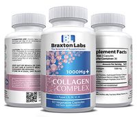 Braxton Labs Collagen 1000Mg+ 60 Capsules All in One Collagen Peptides I,II,III,V,X, Benifits,Skin,Hair,Nails Joints,Wrinkles and Dryness