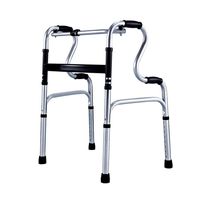 Luckya Elderly Walking Aid Aluminum Lightweight Folding Anti-Skid Seniors Mobility Rollator Walker