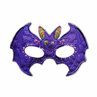 Face mask Shield Veil Guard Screen Domino False Front Halloween Makeup Prom Male mask Party Children mask bat 2