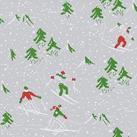 Caspari Winter Sports 30 in. x 8 ft. Wrapping Paper in Silver, 2 Rolls Included