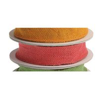 Touch of Europe 1.5 Inch Wide Pink Wired Burlap Ribbon on Spool 10 yds