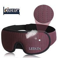 LEEKEN 3D Sleeping Eye Mask - 100% Lights Blockout Sleep Mask for Men Women, Cool Sports Fabric Eye Cover for Travel/Nap/Night Sleeping,Comfortable and Breathable … (Mesh-Purple)
