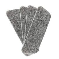 Microfiber Spray Mop Replacement Heads, Replacement Mop Pads for Wet Dry, Suitable for Kitchen Grease Cleaning, Reusable Washable (Gray, 4 Pack)