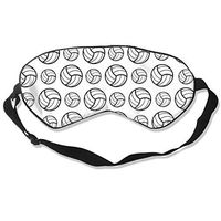 Natural Silk Eye Mask Block Out Light, Smooth Comfortable Blindfold Sleep Mask for Sleeping/Travel/Shift Work/Naps/Night Eyeshade, Women Men Volleyball Sport Pattern Eye Cover
