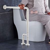 Teerwere Toilet Rail Safety Accessory Frame with Support Grab Bar Safety Handle Special Crowd Bathroom Seat Bracket for Elderly and Handicap (Color : White, Size : 60x70x11cm)