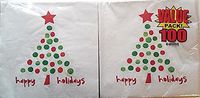 Holiday Dots Dinner Napkins 100 count 2-Ply