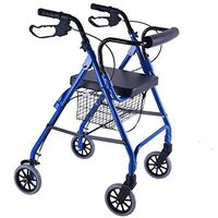 JAD@ Folding Mobility Rollator Walker with 6-inch Wheels (Color : Blue)
