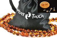 Baltic Amber Necklace for Adult + Amber Earrings - Headache, Migraine, Sinus, Arthritis, Carpal Tunnel, Nursing Pain Relief