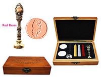 MNYR Fancy Bear Jump Luxury Wood Box Red Brass Metal Peacock Wedding Invitations Gift Cards Paper Stationary Envelope Seals Custom Logo Wax Seal Sealing Stamp Wax Stick Melting Spoon Wood Gift Box Kit