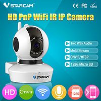 ENJOY-UNIQUE 720P HD Wireless IP Camera 1.0MP H.264 IR-CUT Pan /Tilt Surveillance Wifi Camera Home Security Support 64GB TF Card(Not Include))
