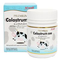 Hi Well Premium 100% Pure New Zealand Bovine Colostrum 500 120Capsules Supports Body’s Immune & Digestive