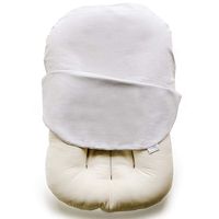 Snuggle Me Organic | Baby Lounger & Infant Floor Seat | Newborn Essentials | Organic Linen, Fiberfill | Coast
