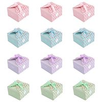 MissShorthair Gift Boxes, 12 Pack Floral Decorative Boxes for Small Gifts, Favor Boxes for Christmas, Wedding, Birthday, Party, Holidays